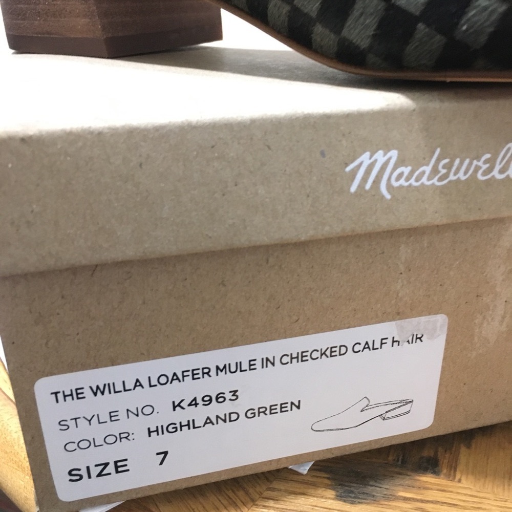 Madewell | NIB Willa Loafer Checkerboard Mule / Clog - Picture 8 of 8